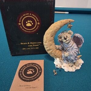 Angel Bear Figurine - Cream and Purple